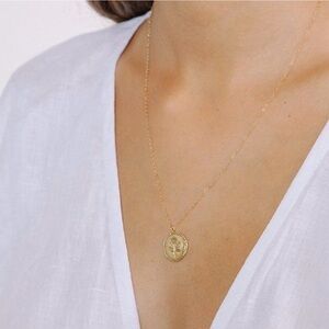 Wolf Circus Rose Coin Necklace